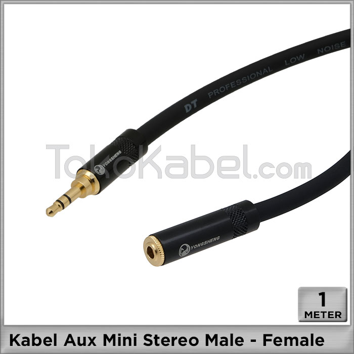 Kabel Aux Mini Stereo Male - Female, DT 